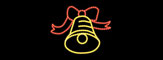 fa010 campana Manguera incandescente amarilla y roja sobre estructura de aluminio